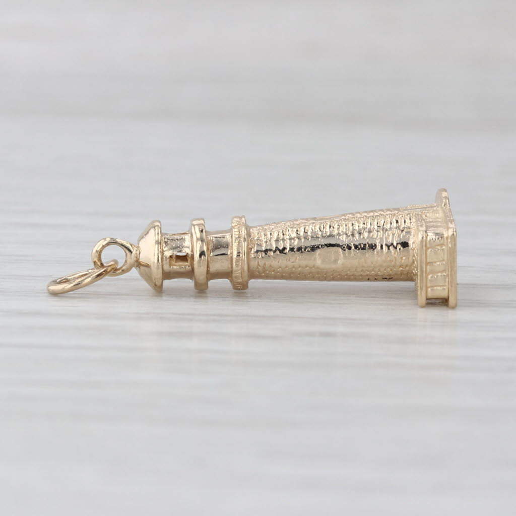 Lighthouse Charm 14k Yellow Gold Nautical Jewelry