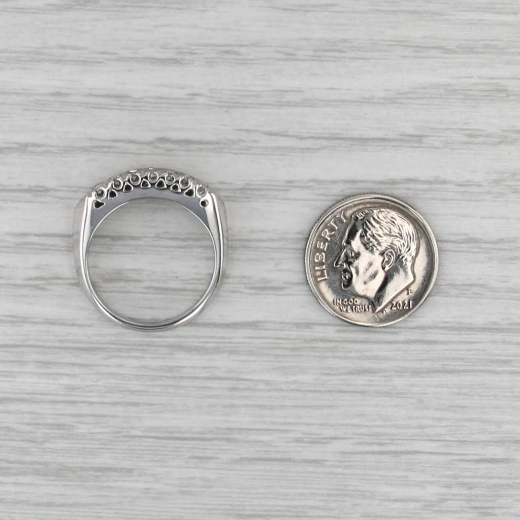 Vintage 0.23ctw Diamond Wedding Anniversary Band 14k White Gold Stackable
