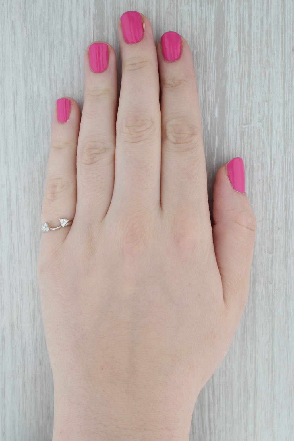 Gray 0.12ctw Diamond Ring Guard Enhancer 14k White Gold Size 5.75 Wedding Band Bridal