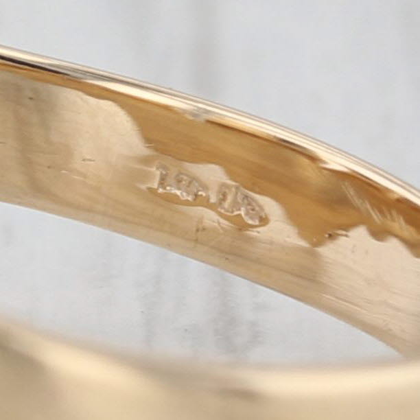 Irish Claddagh Ring 14k Yellow Gold Size 10 Crowned Heart in Hands