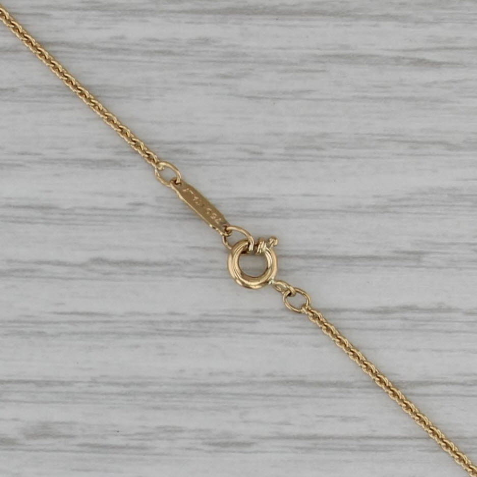 Tiffany & Co 1837 Circle Disc Pendant Necklace w/ Pouch 16" Cable Chain