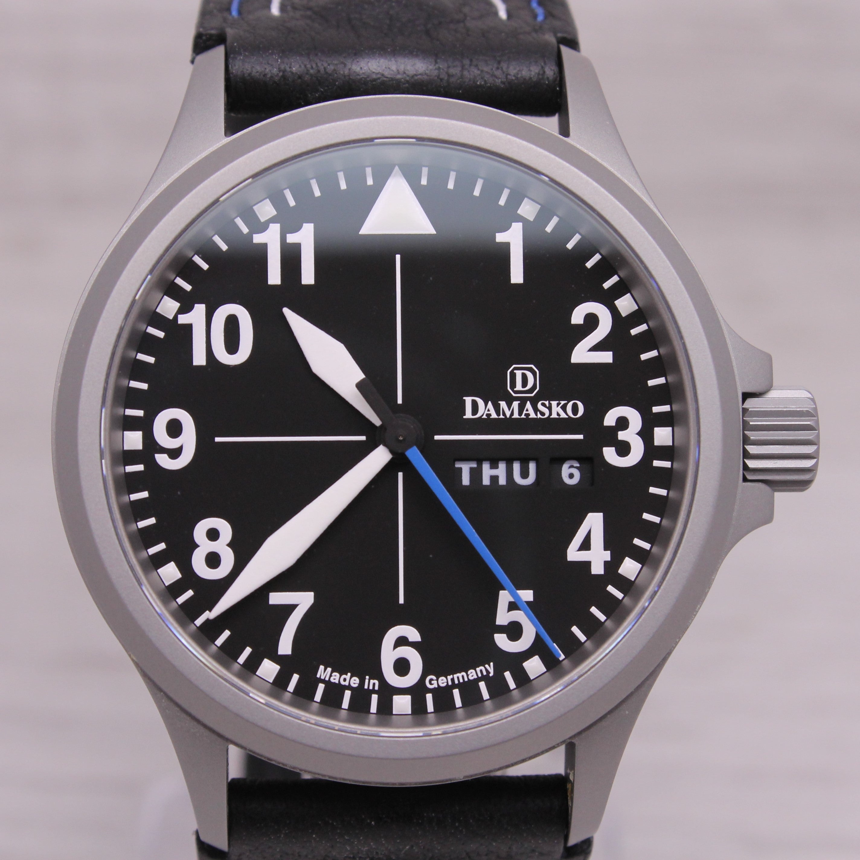 Dark Gray Damasko DA38 40mm Steel Mens Automatic Watch Original Box & Strap DA38.0529