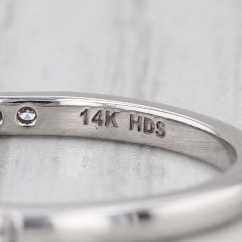 Lab Grown 0.30ctw Diamond Wedding Ring 14k White Gold Band Size 7 Stackable