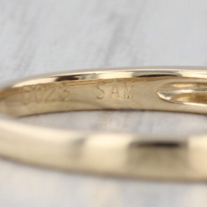 0.23ctw Diamond Wedding Band 14k Yellow Gold Size 6.75 Ring Stackable