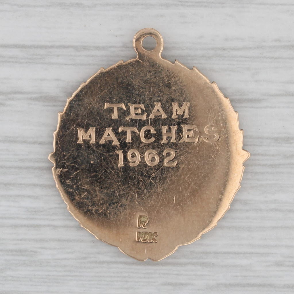 Gray Rhode Island Women's Golf Assn Hope Anchor Medallion 10k Gold Pendant