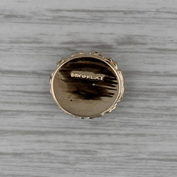 Richard Klein Blue Sapphire Slide Bracelet Charm 14k Yellow Gold Vintage