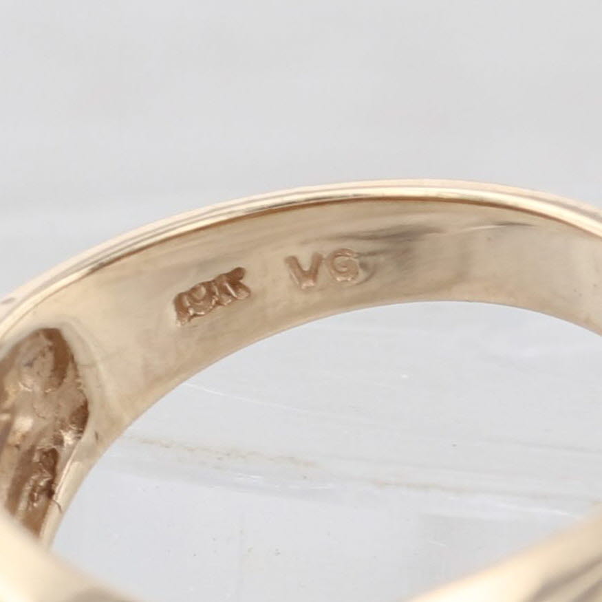 Knot Bypass Ring 10k Yellow Gold Size 5.5 Statement