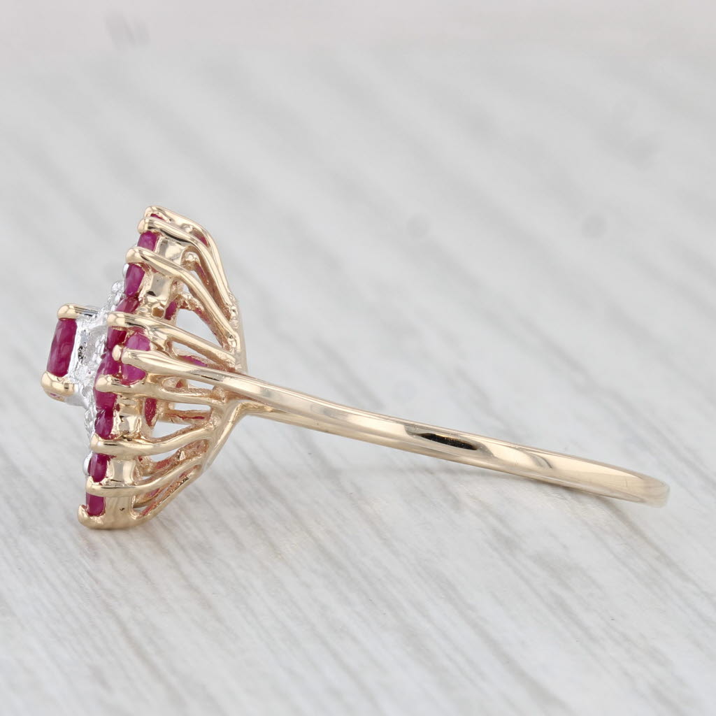 Light Gray 1.44ctw Ruby Diamond Ring 10k Yellow Gold Size 10.25