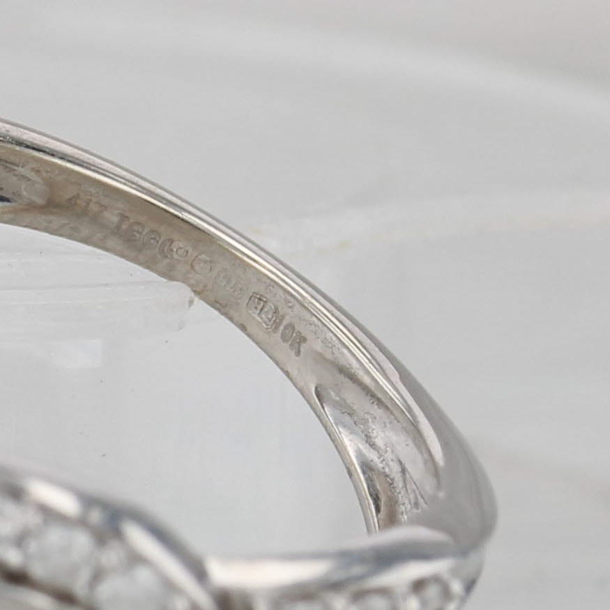 Gray 0.75ctw Diamond Woven Knot Ring 10k White Gold Size 5 With Certification