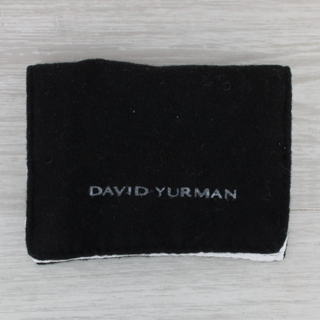 Black David Yurman Gold Cable Ring 18k Yellow Gold Size 5 Stackable Band Box Cloth