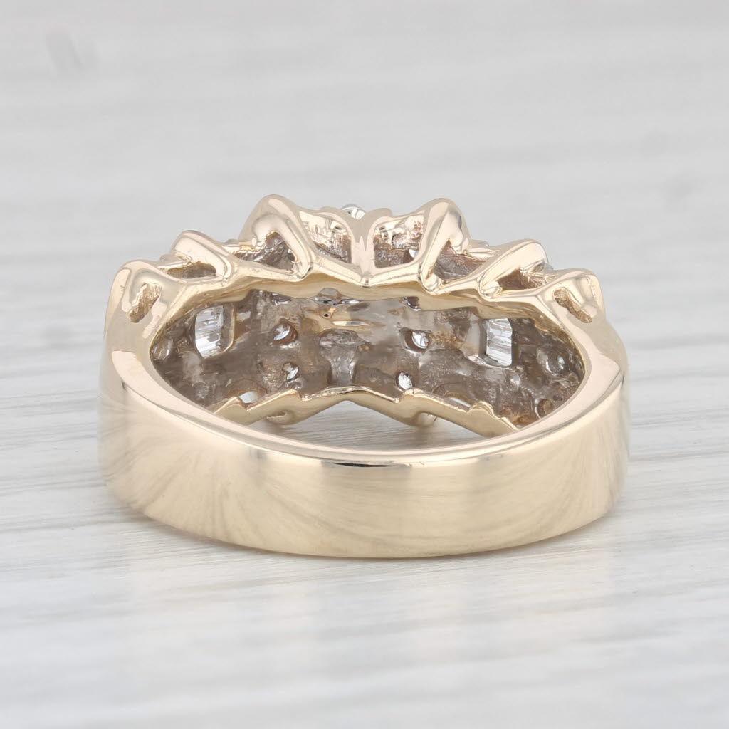 Light Gray 0.23ctw Diamond Ring 10k Yellow Gold Size 7 Engagement