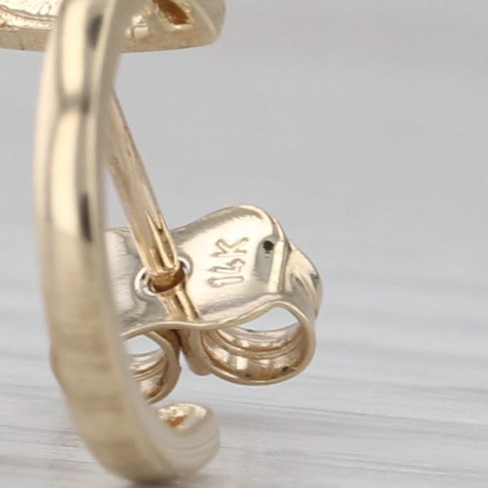 Small Round Double Hoop Earrings 14k Yellow Gold Pierced Hoops