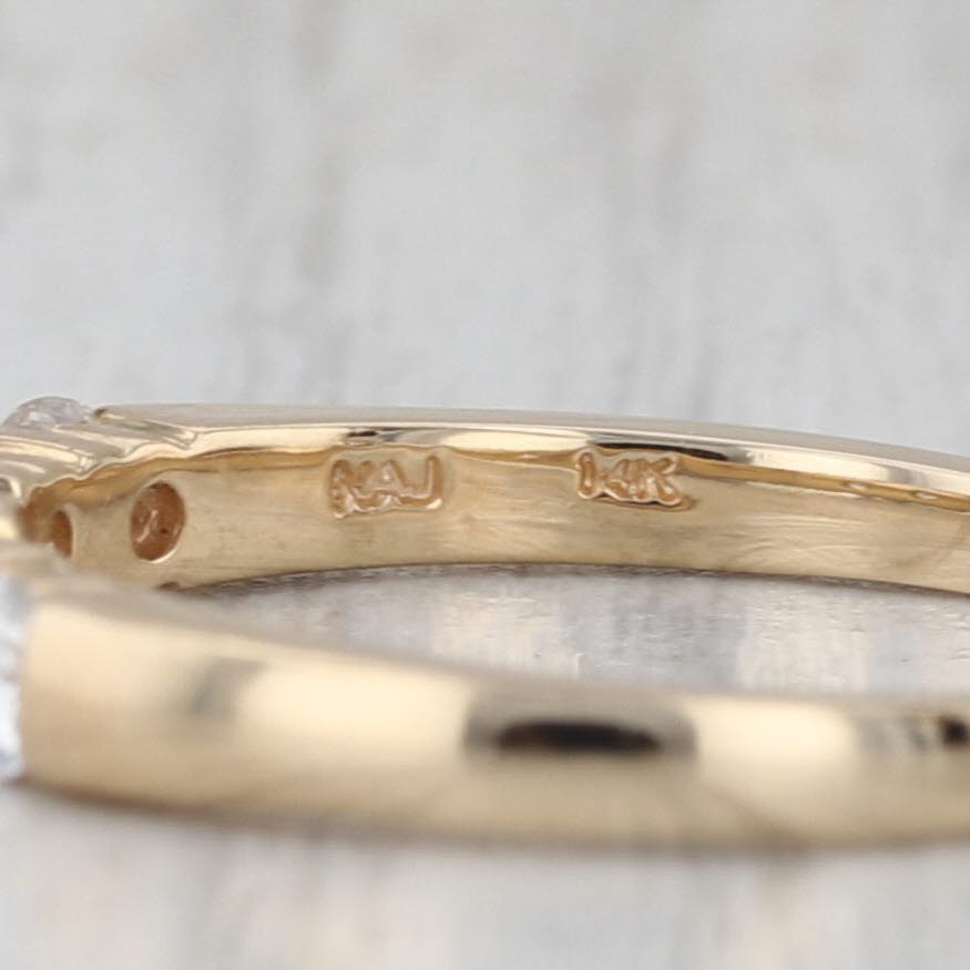 0.40ctw Diamond Wedding Band Stackable Ring 14k Yellow Gold Size 7