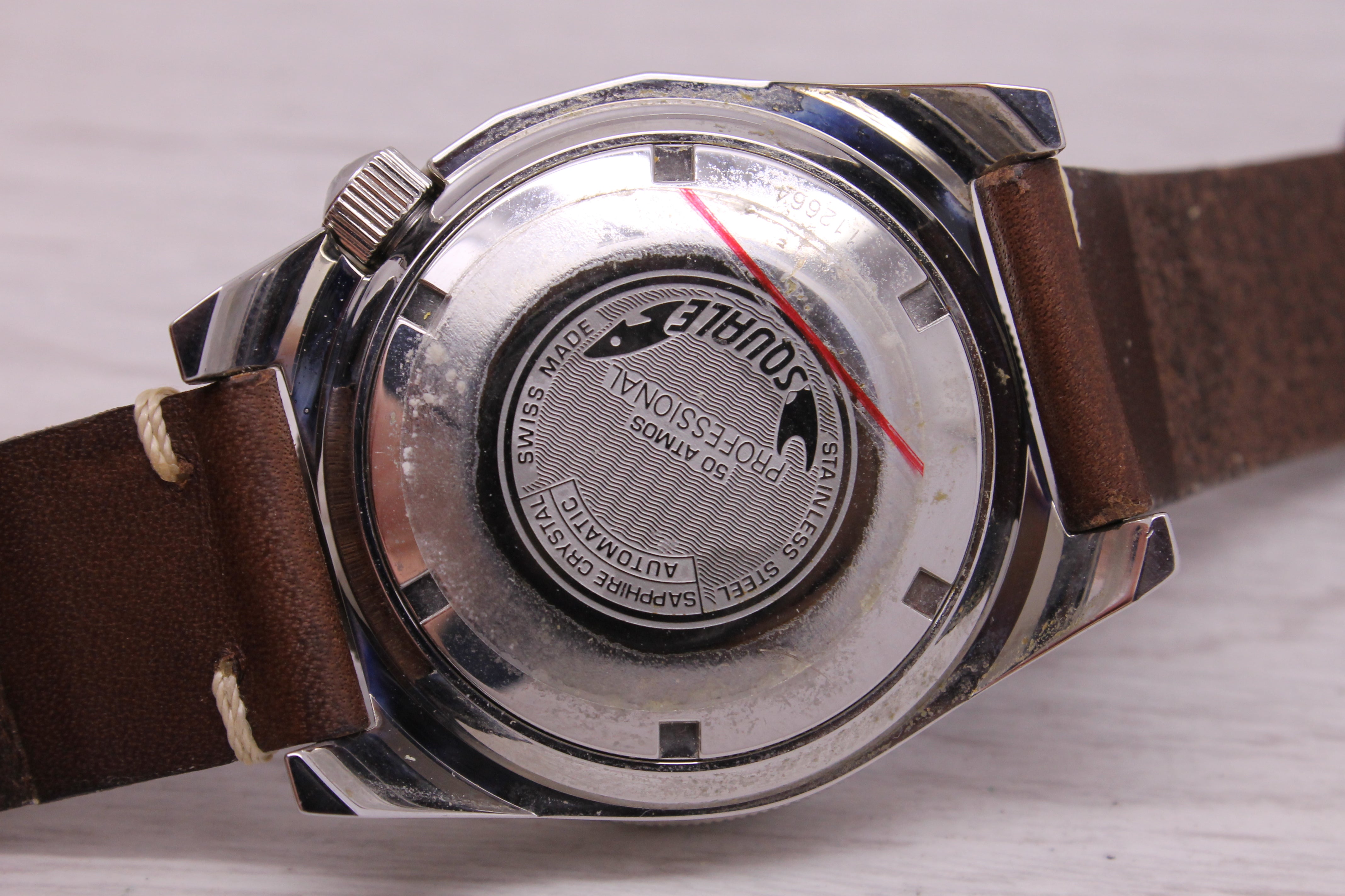 Dark Gray Squale 1521 Polished Blue 42mm Steel Automatic Divers Watch Bracelet FULL SET