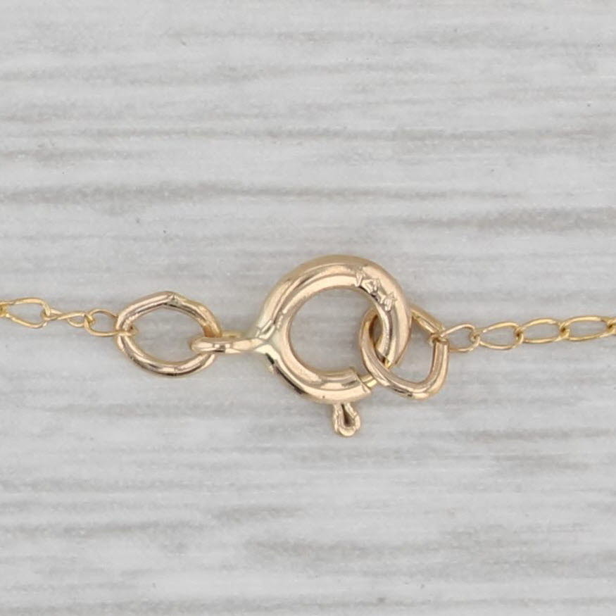 Gray Cultured Pearl Diamond Pendant Necklace 14k Yellow Gold 18.5" Curb Chain