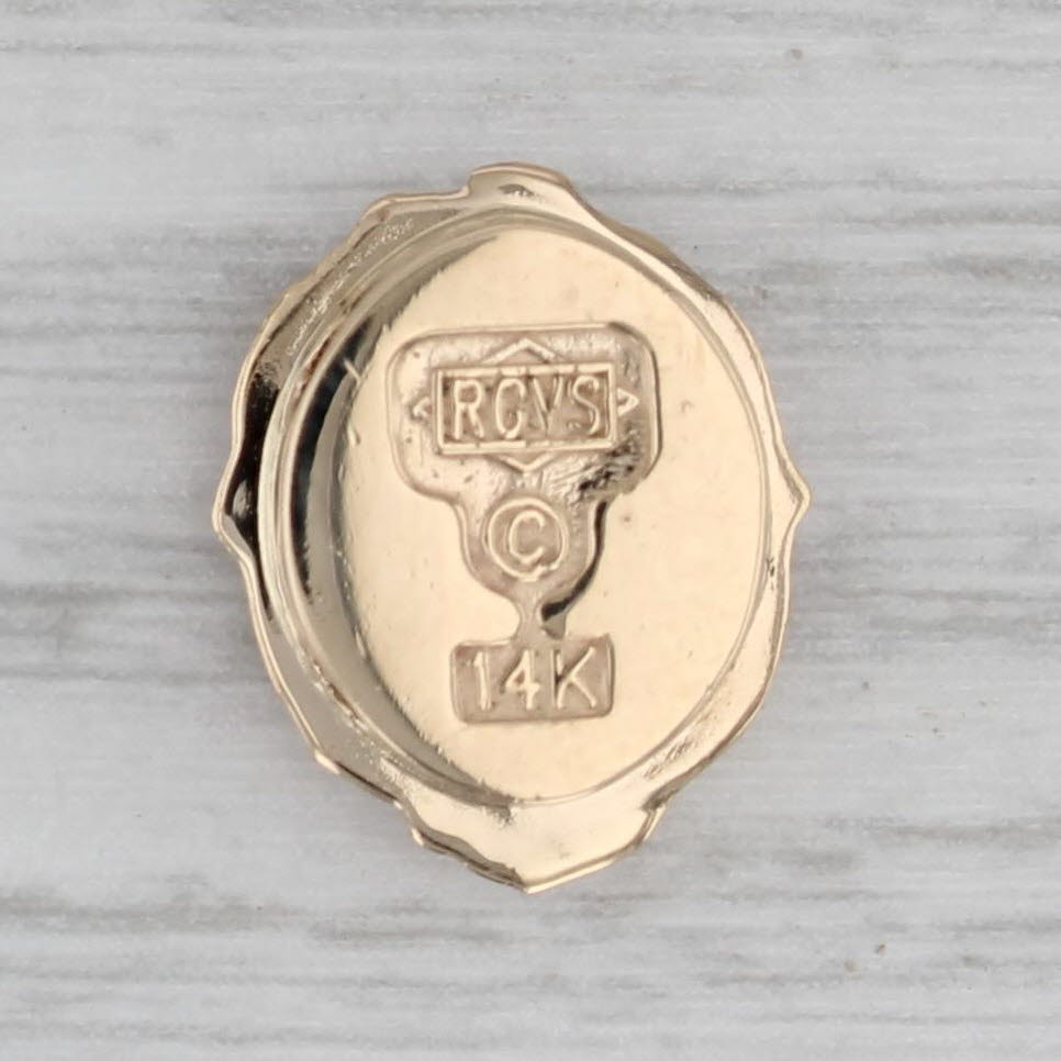 Gray Richard Glatter Carved Shell Cameo Slide Bracelet Charm 14k Yellow Gold Vintage
