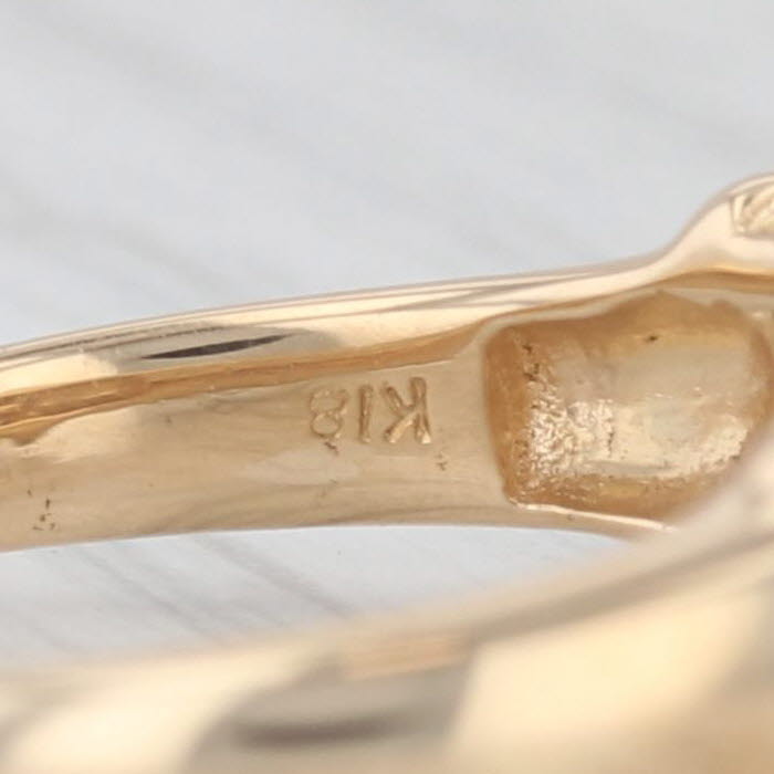 Light Gray 0.50ctw Diamond Ring 18k Yellow Gold Size 6.25