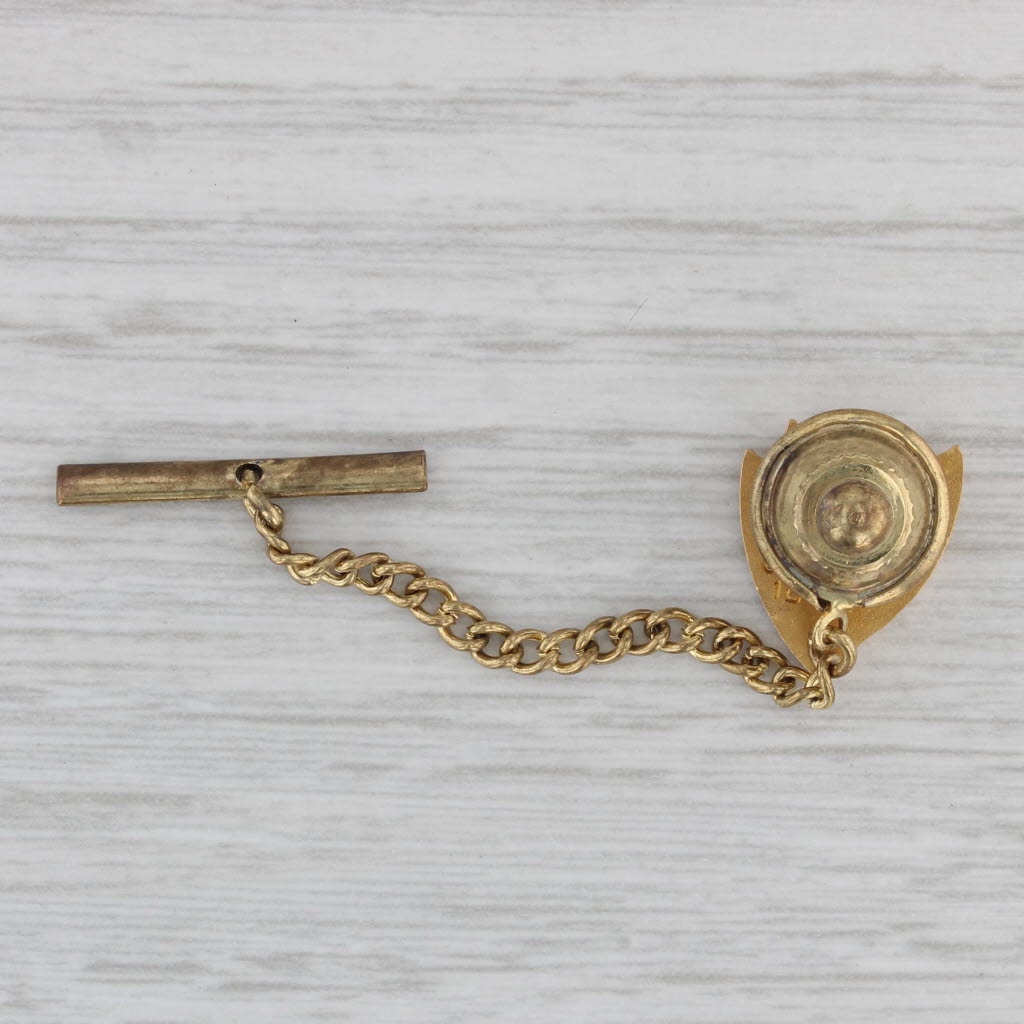 Gray Top Hat Club Diamond Pin 10k Yellow Gold Member Keepsake Award