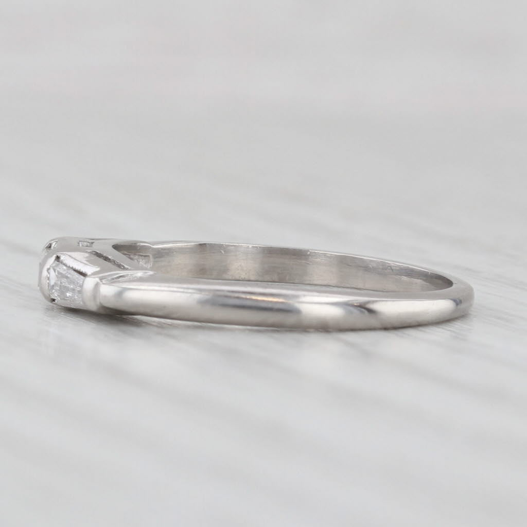 Light Gray 0.26ctw Diamond Wedding Anniversary Band Platinum Ring Size 6