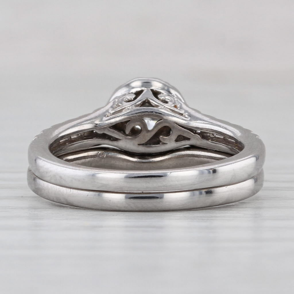 Tolkowsky Engagement Ring Wedding Band Bridal Set 14k White Gold Size 6.5 Box