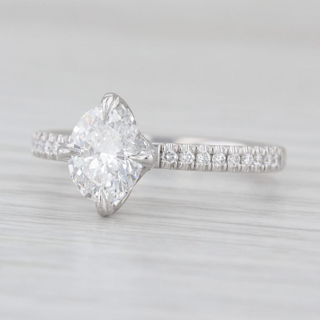 1.19ctw GIA Oval Diamond Engagement Ring 950 Platinum Size 7