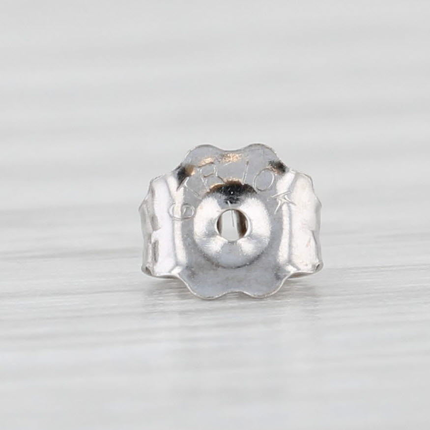 Light Gray 0.25ctw Diamond Stud Earrings 10k White Gold Round Solitaire Studs