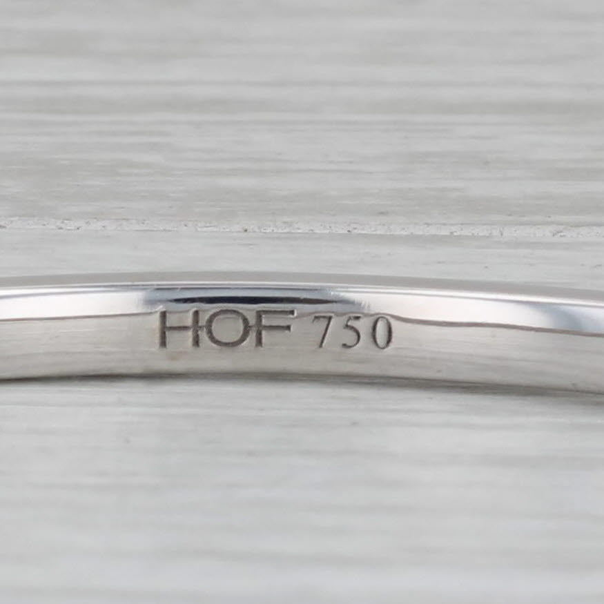 Gray 1.05ctw Diamond Bangle Bracelet 18k White Gold 6.5" Hinged Hearts on Fire