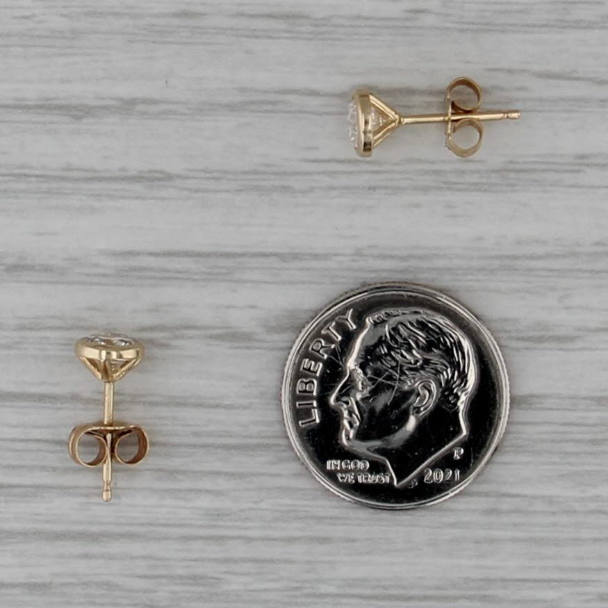 New 0.69ctw Lab Grown Diamond Stud Earrings 14k Gold VS1 E-F Solitaire Studs