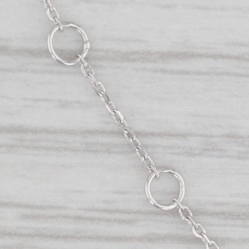 Gray New 0.25ctw Diamond By The Yard Station Bracelet 14k White Gold Chain Adjustable