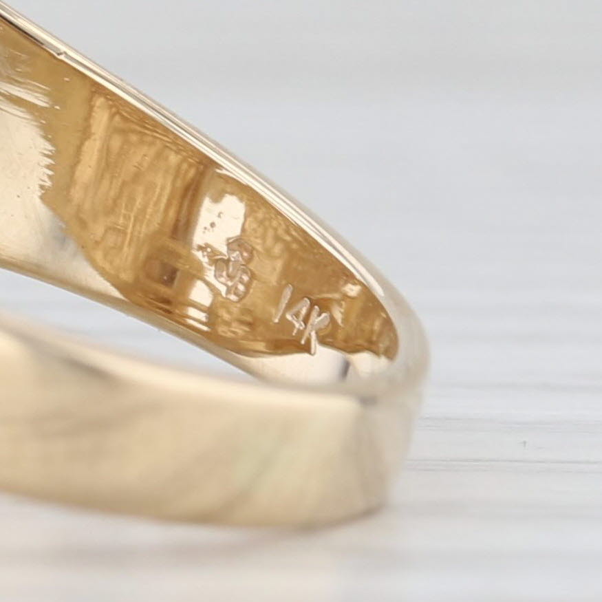 Light Gray 0.34ctw Diamond Horseshoe Horse Ring 14k Yellow Gold Size 13.5 Western