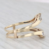 0.36ctw Diamond Ring Jacket Guard 14k Yellow Gold Size 6.5 Wedding Bridal