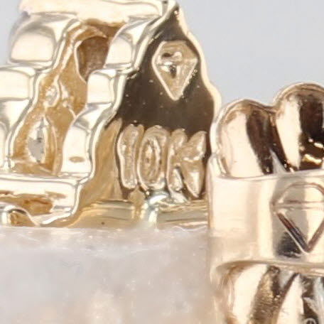 1.82ctw Citrine Diamond Stud Earrings 10k Yellow Gold Trillion Studs