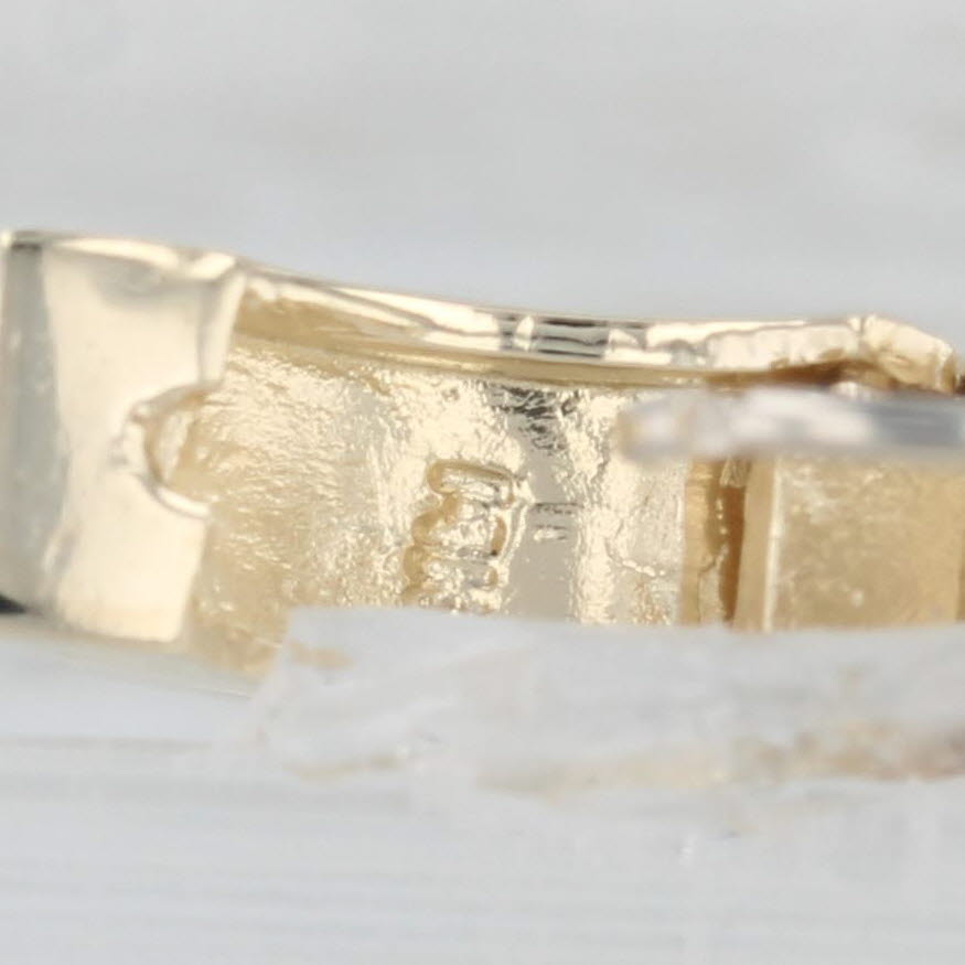 Light Gray 1ctw Diamond Hoop Huggie Earrings 14k Yellow Gold Snap Top Hinged Round Hoops