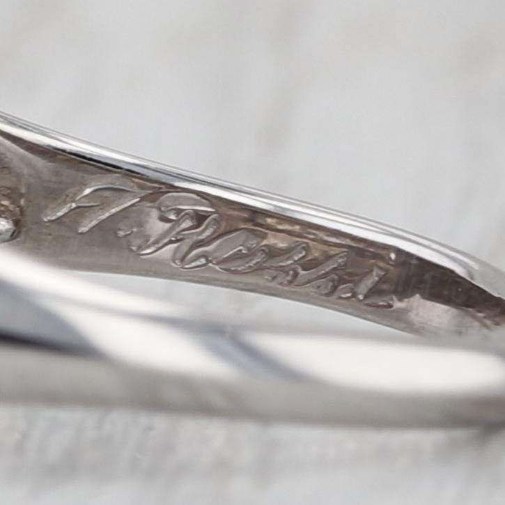 Vintage 0.31ctw Diamond 3-Row Ring 14k White Gold Size 8