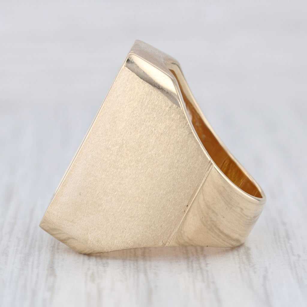 5 Gram Credit Suisse Gold Bar Ring 14k 9999 Fine Gold Size 8.75 Signet