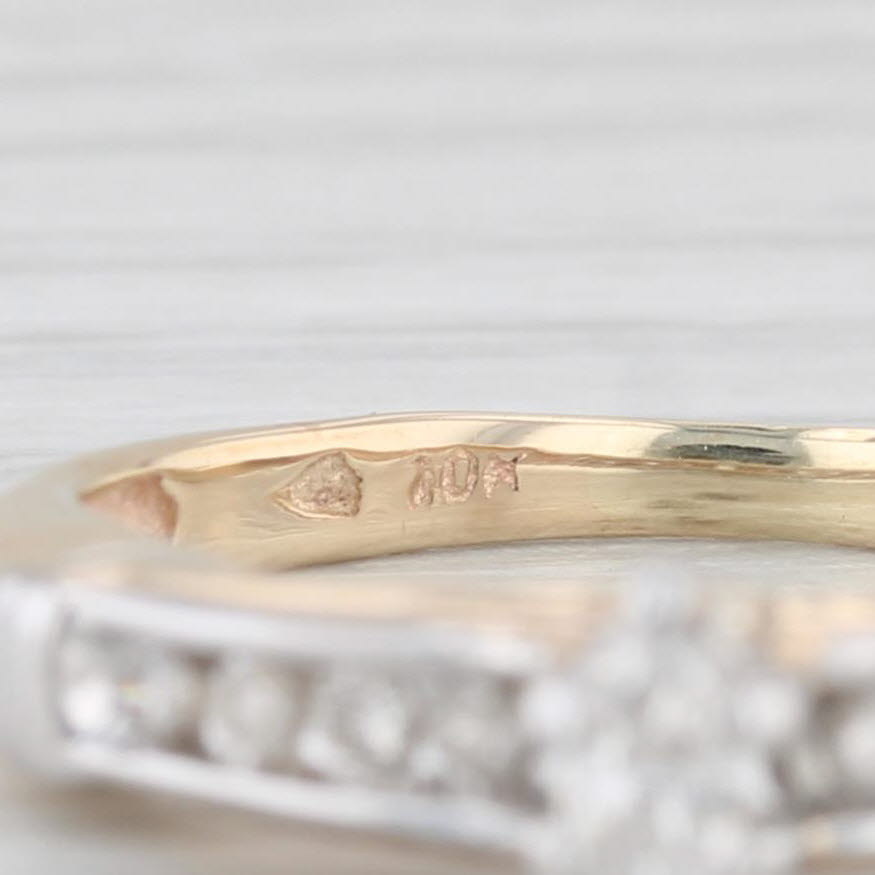 Light Gray 0.30 Marquise Diamond Engagement Ring 10k Yellow Gold Size 7.25