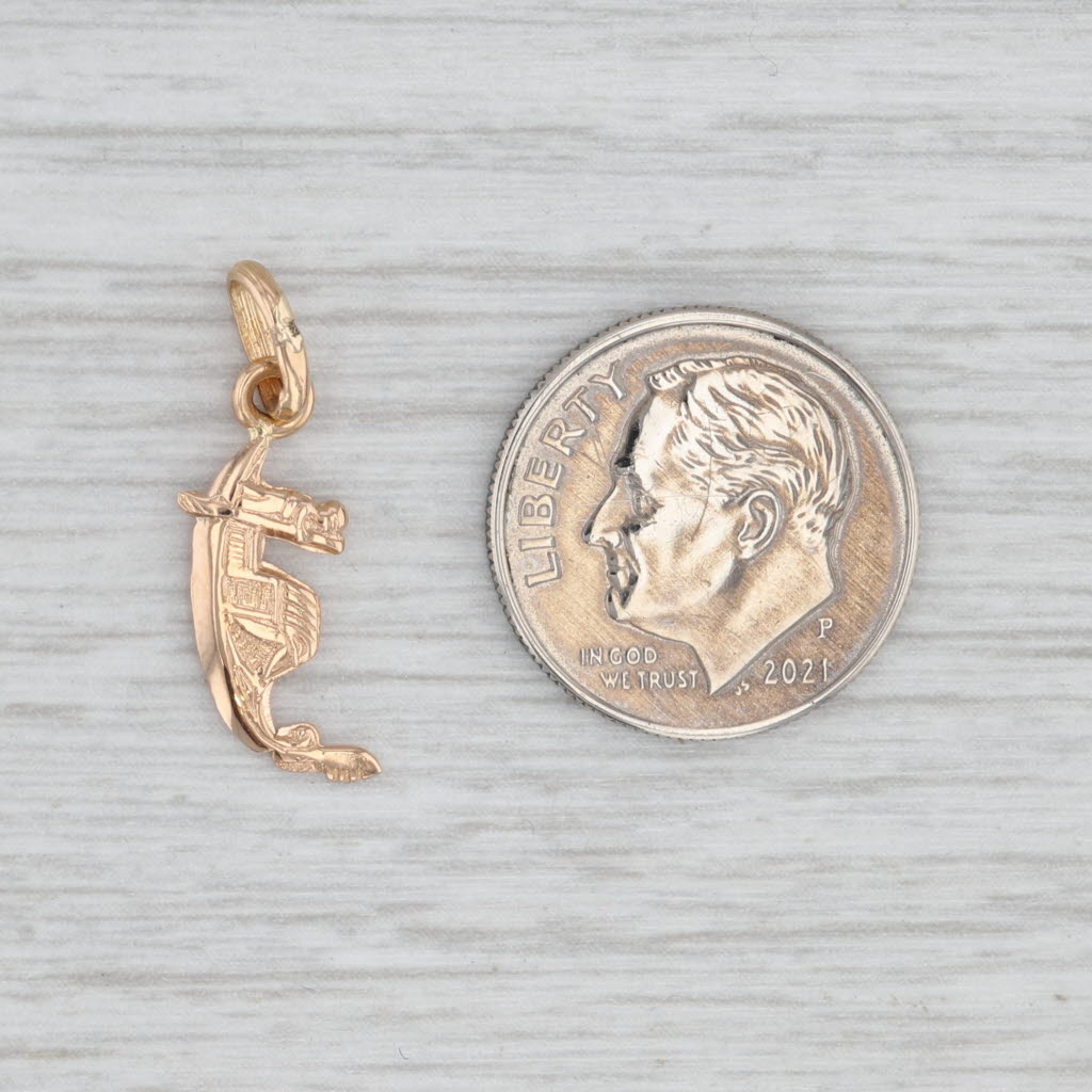 Gondola Charm 18k Yellow Gold Venice Italy Souvenir Pendant