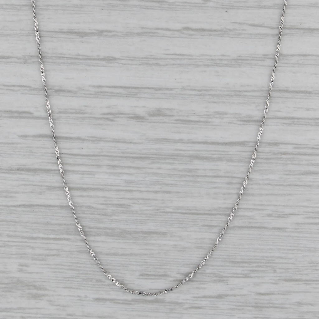 S-Link Singapore Chain Necklace 14k White Gold 22" 0.8mm