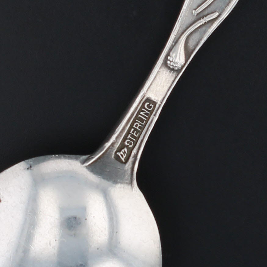 Light Gray Vintage Texas Souvenir Spoon Sterling Silver Dallas Court House Mechanics