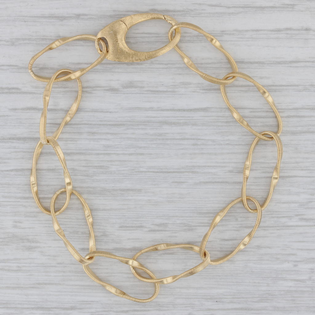 Gray Marco Bicego Marrakech Onde Coil Link Bracelet 18k Yellow Gold 7.5"