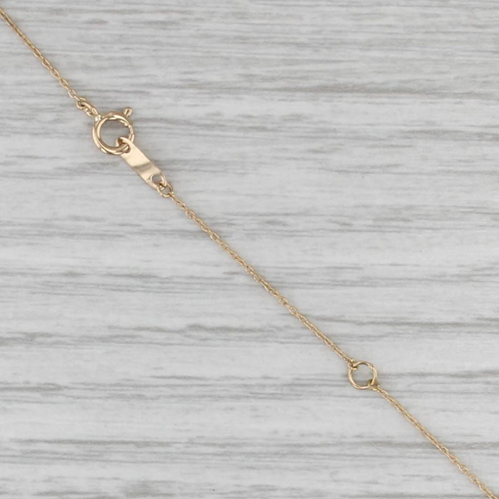 0.16ctw Diamond Infinity Knot Pendant Necklace 18k Yellow Gold 16.25-17.75"