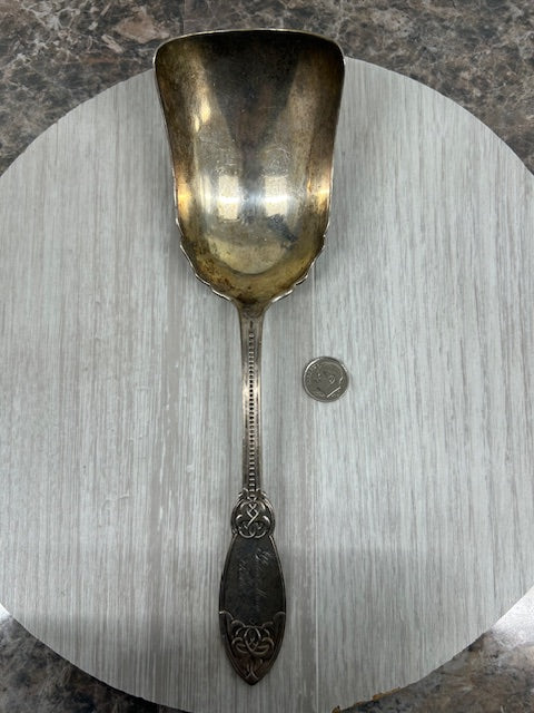 Dark Gray Antique Tiffany Sterling Silver Oriental Casserole Spoon Polhamus Engraved