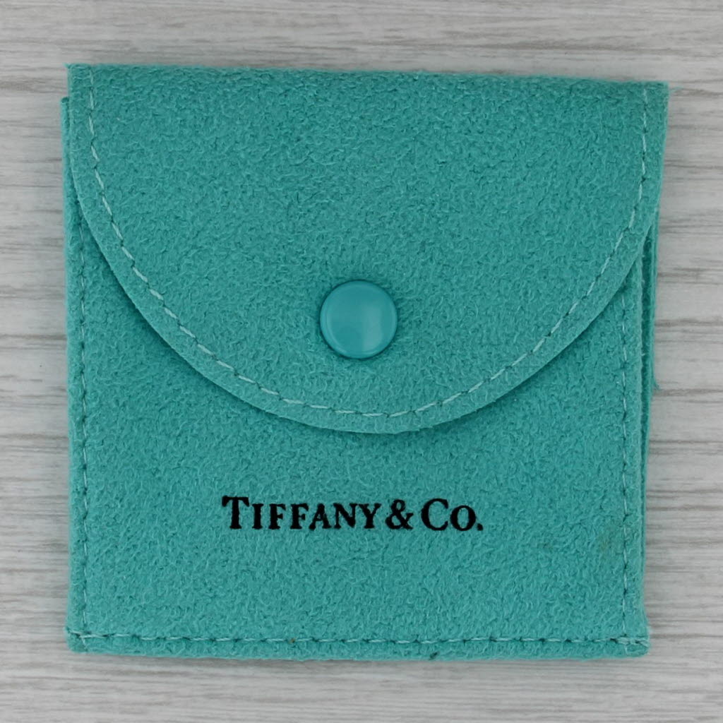 Tiffany & Co 1837 Circle Disc Pendant Necklace w/ Pouch 16" Cable Chain