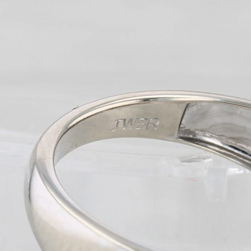 Light Gray 0.17ctw Black White Diamond Ring 10k White Gold Size 7 Stackable