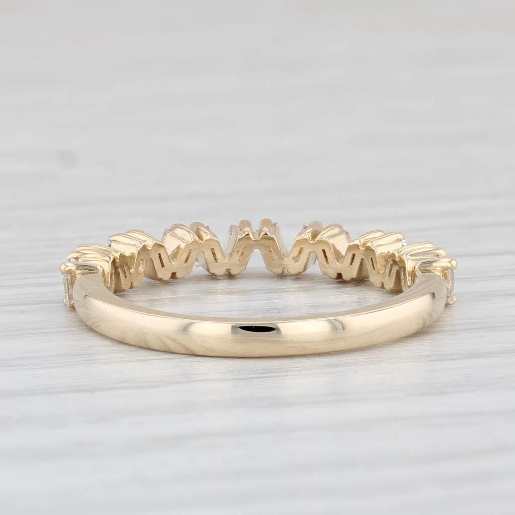 Light Gray New 0.41ctw Stackable Diamond Ring 14k Yellow Gold Size 6.75 Wedding Band