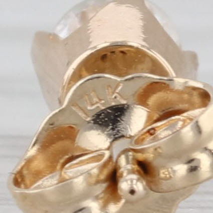 0.40ctw Diamond Stud Earrings 14k Yellow Gold Round Solitaire Studs