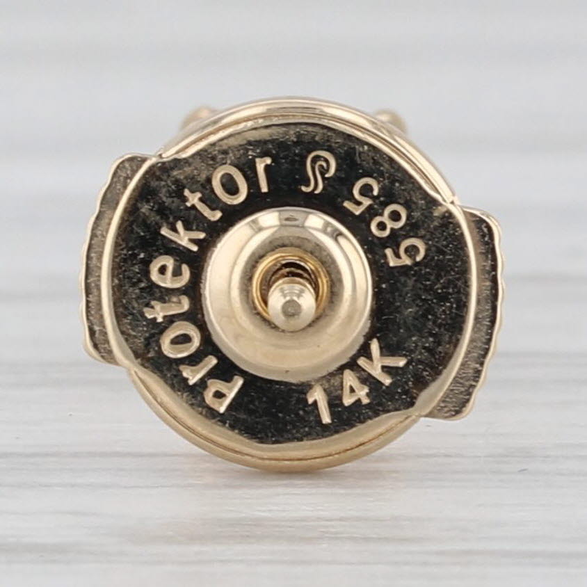 0.39ct IGI Round Lab Grown Diamond Single Stud Earring 14k Yellow Gold F VS1