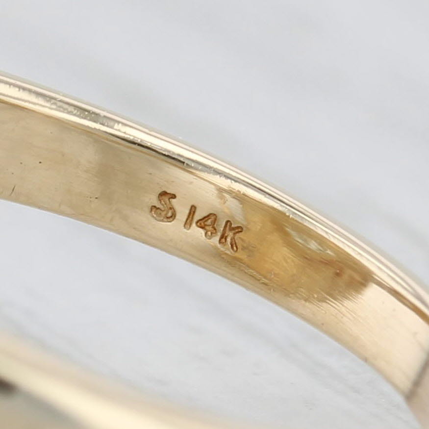 Light Gray 4.32ctw Moissanite Cocktail Ring 14k Yellow Gold Size 8.25 Solitaire w/ Accents