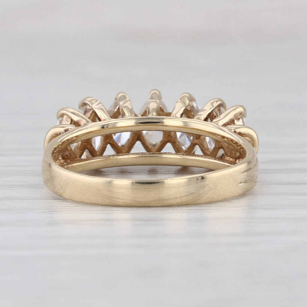 1ctw Marquise Diamond Ring 14k Yellow Gold Stackable Wedding Anniversary Band