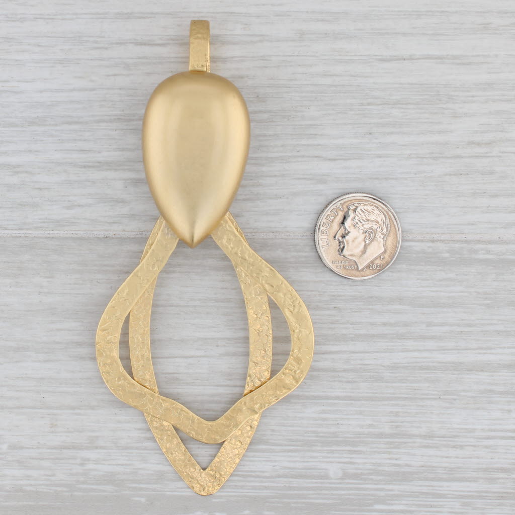 Gray New Stephanie Kantis Statement Enhancer Pendant 24k Gold Plated Hammered Moves